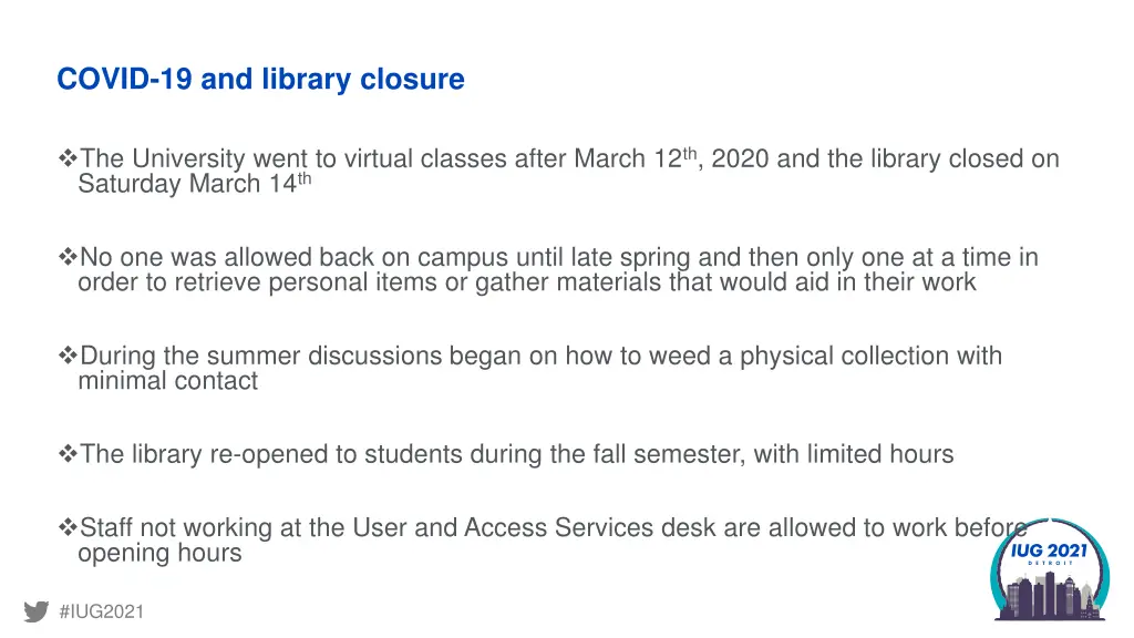 covid 19 and library closure