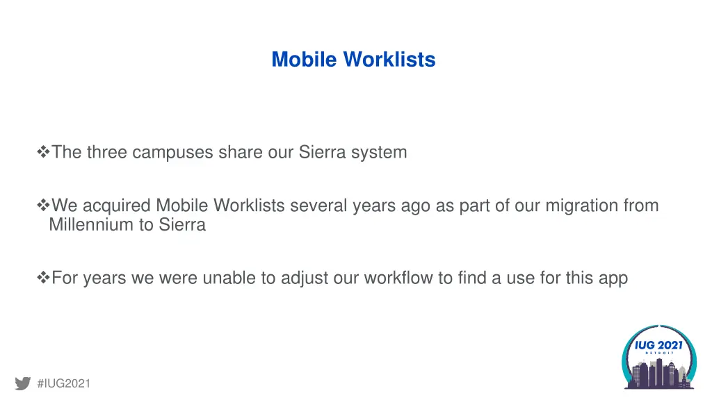 mobile worklists