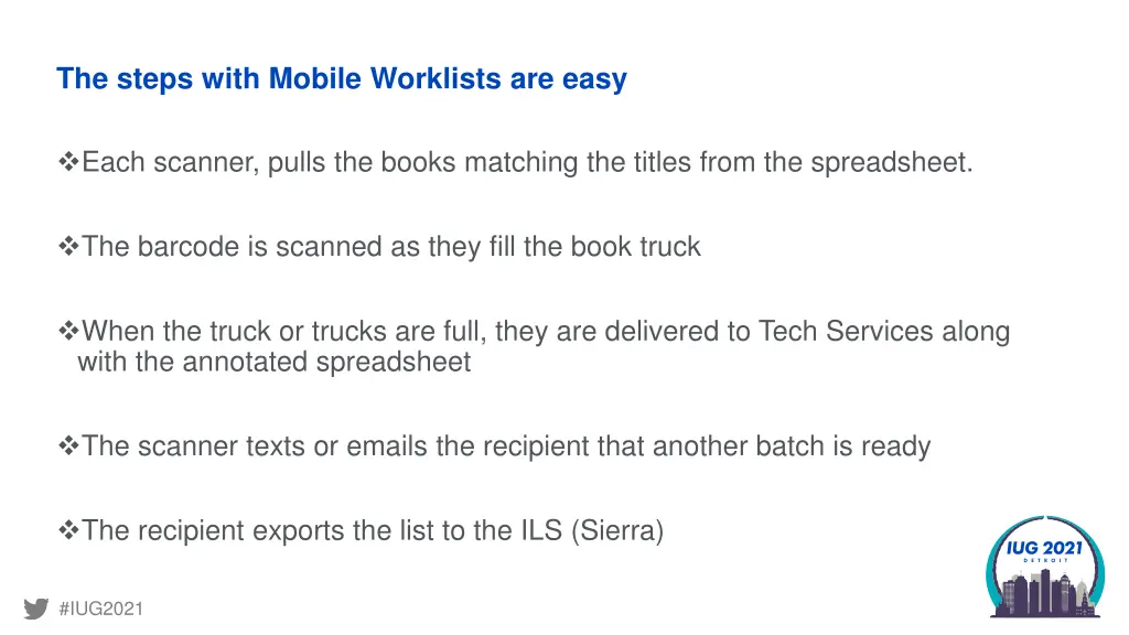 the steps with mobile worklists are easy