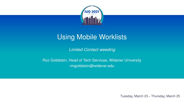 using mobile worklists