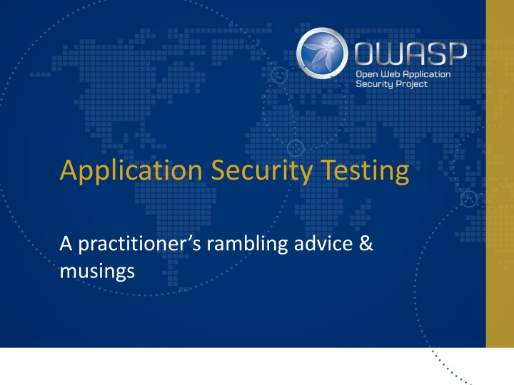 application security testing