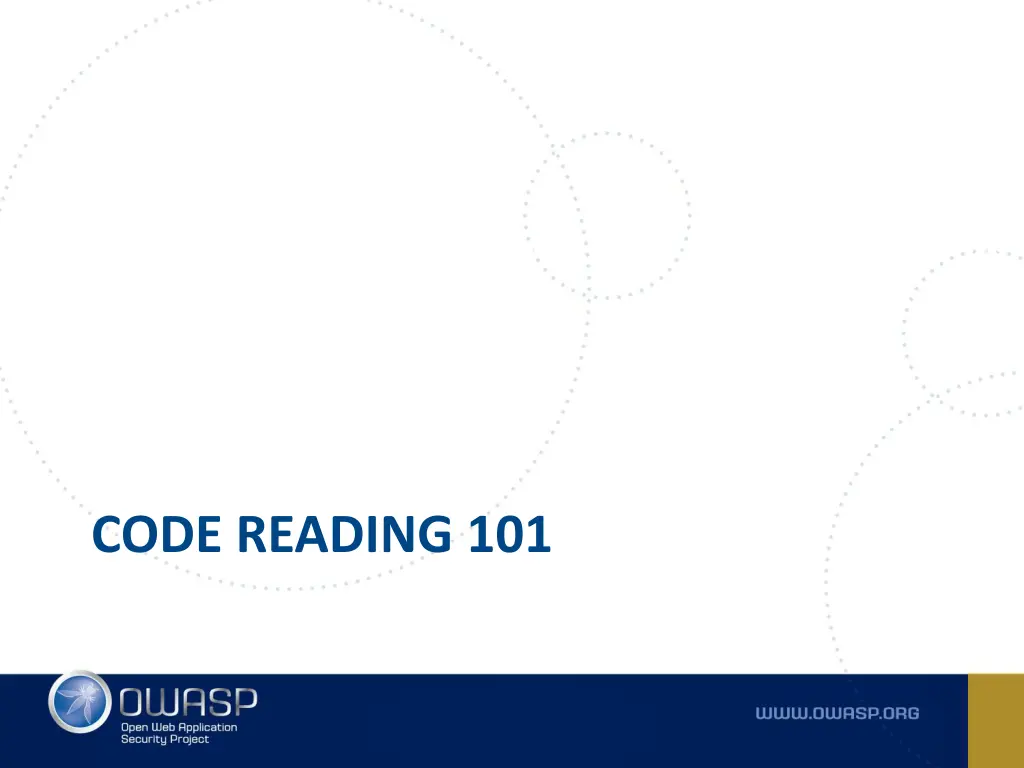 code reading 101