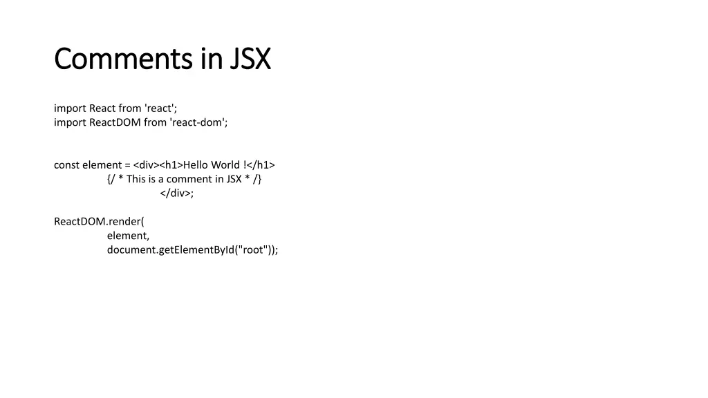 comments in jsx comments in jsx