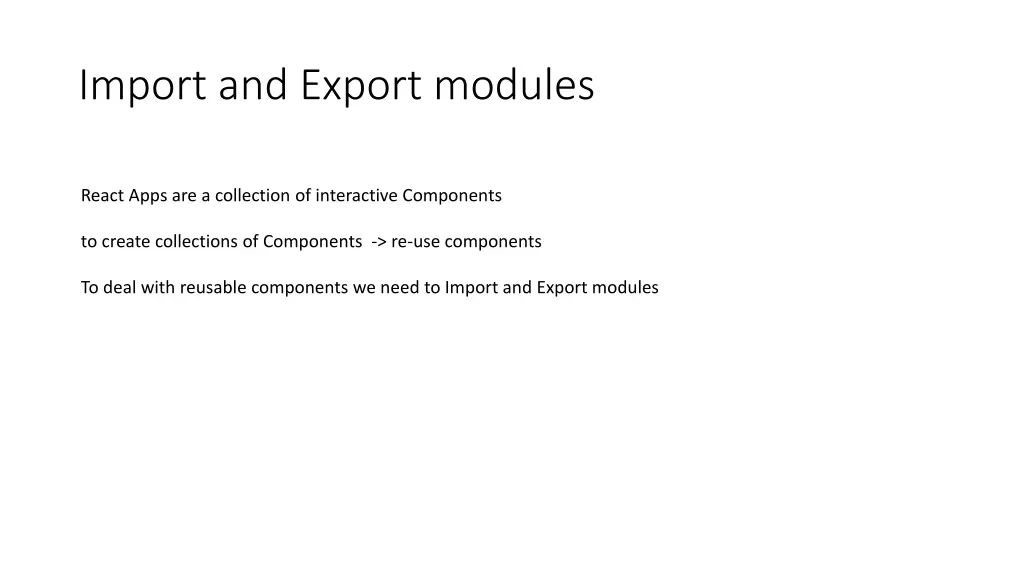 import and export modules