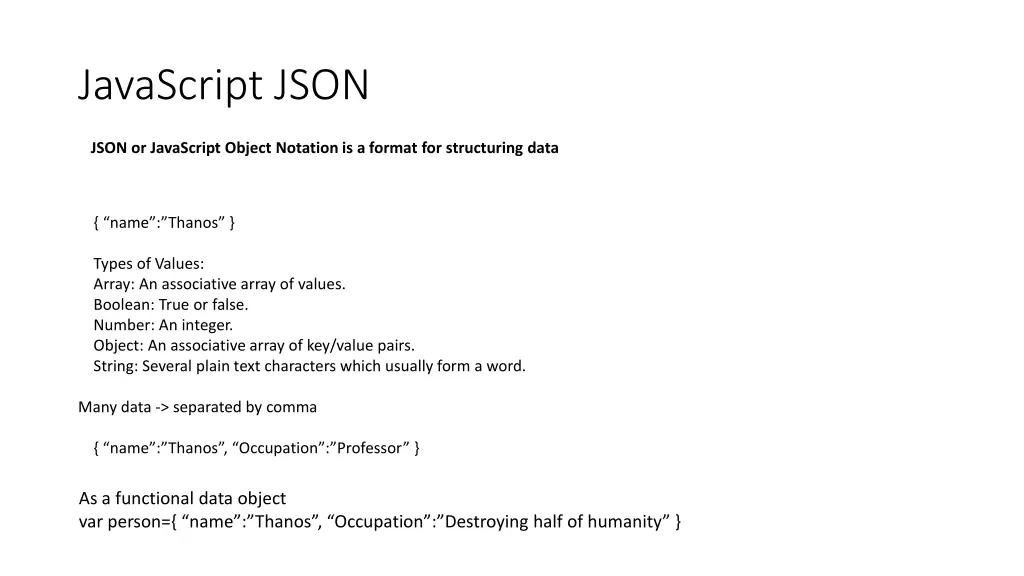 javascript json