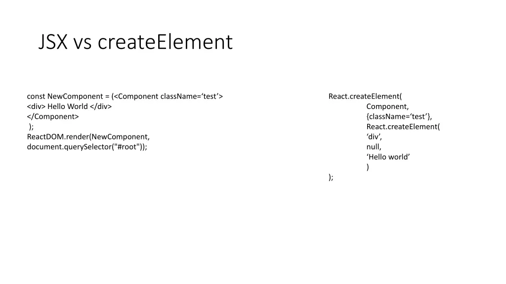 jsx vs createelement