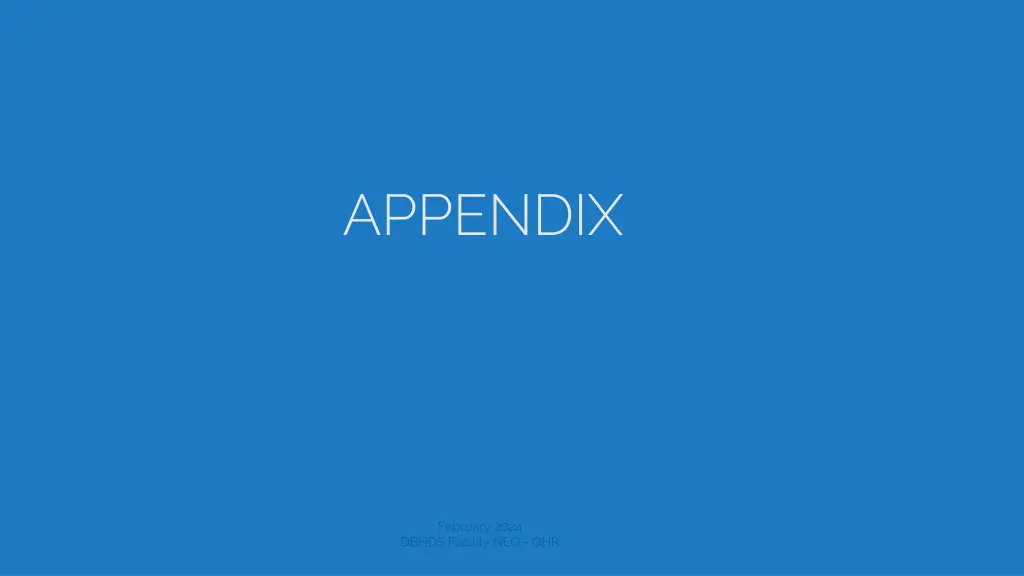 appendix