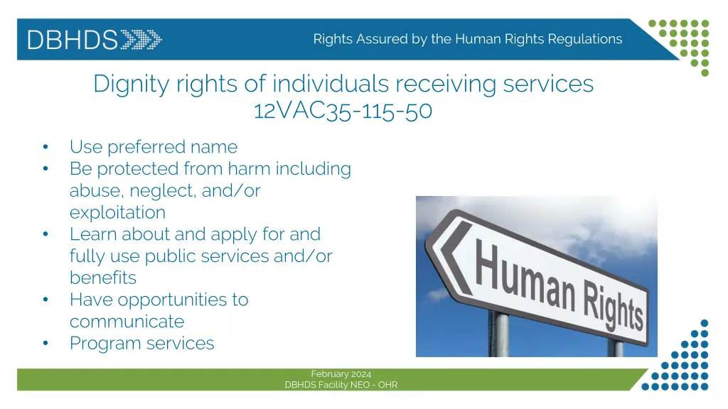 rights assured by the human rights regulations 2