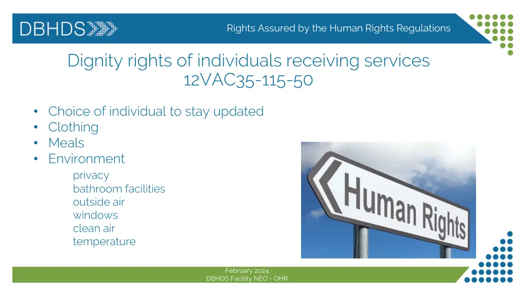 rights assured by the human rights regulations 3