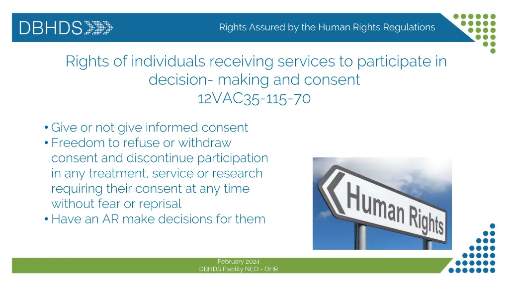 rights assured by the human rights regulations 6