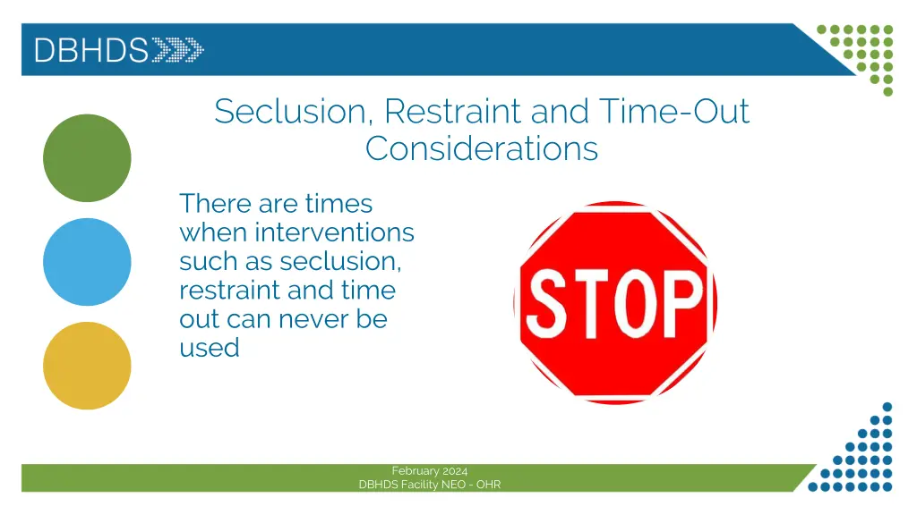 seclusion restraint and time out considerations 1