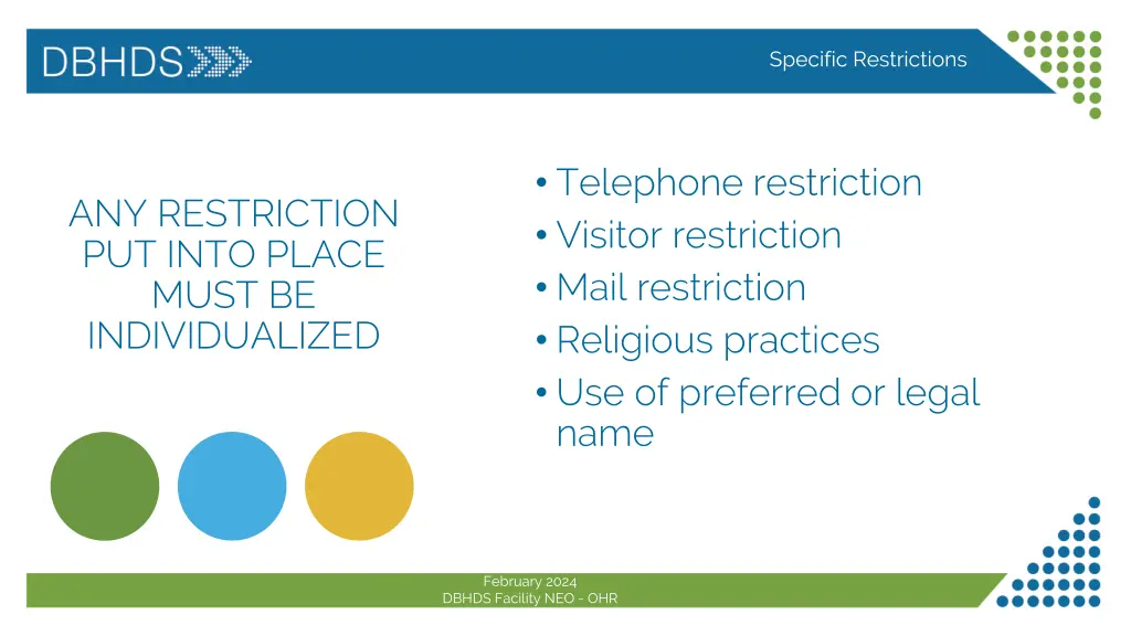 specific restrictions