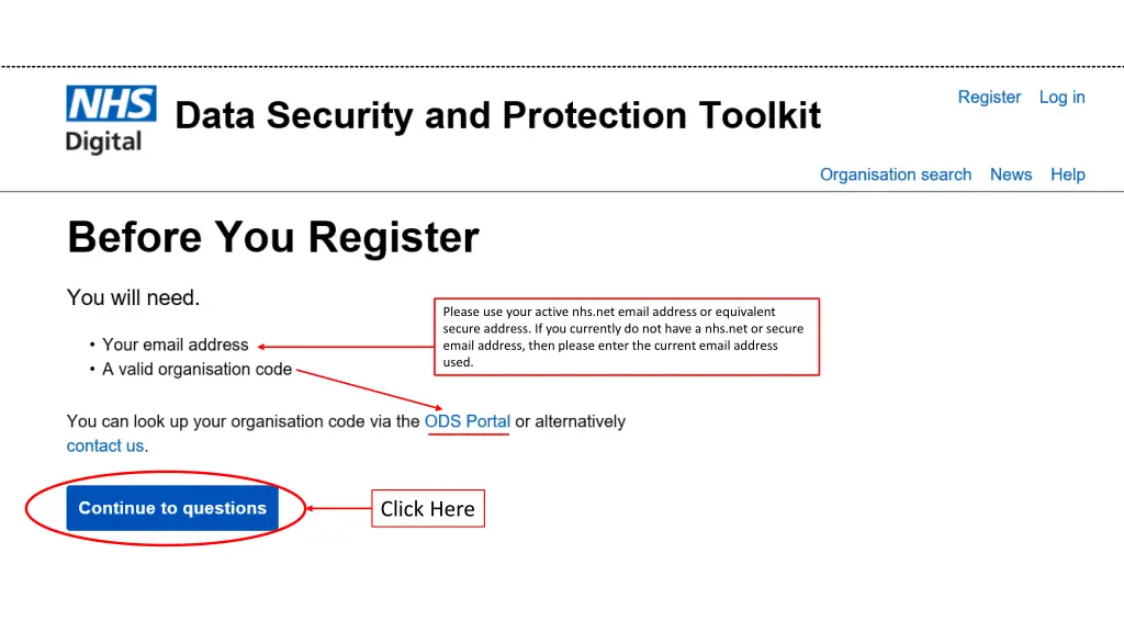 please use your active nhs net email address