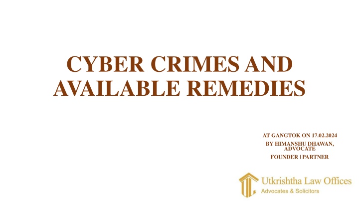 cyber crimes and available remedies