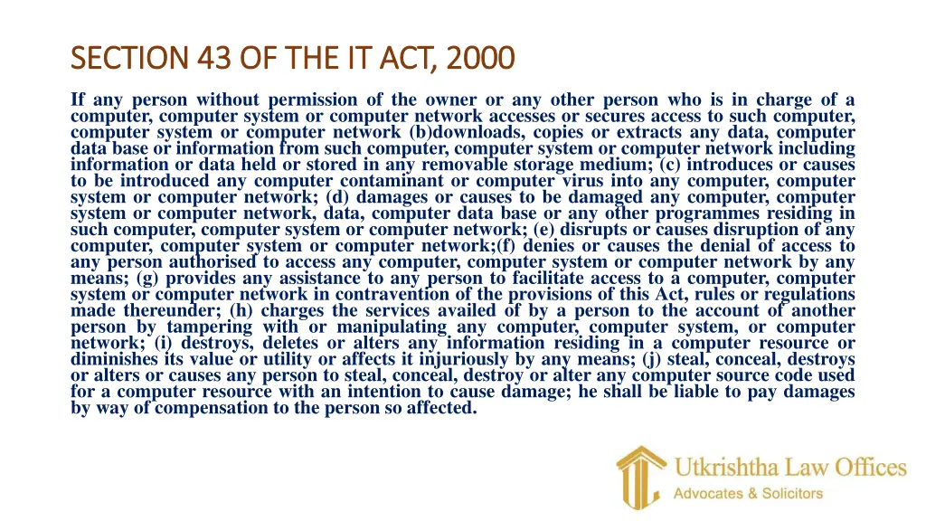 section 43 of the it act 2000 section