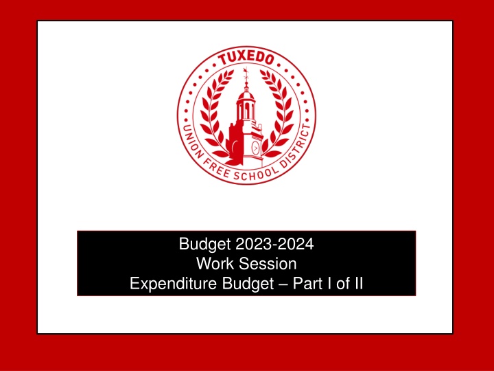 budget 2023 2024 work session expenditure budget