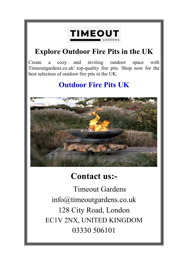 explore outdoor fire pits in the uk