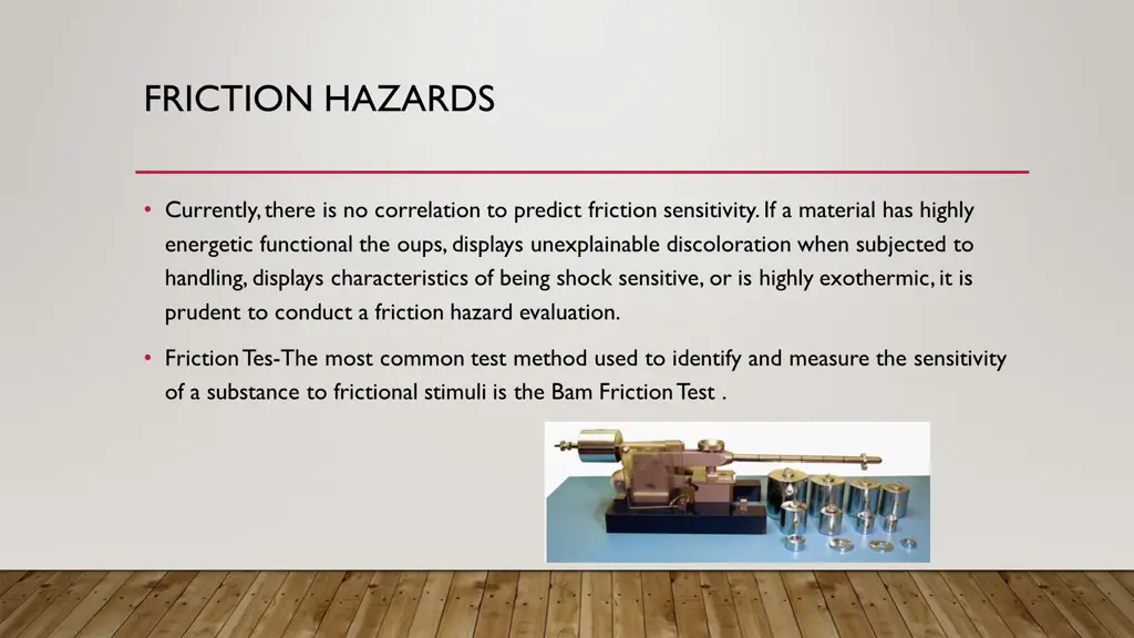 friction hazards