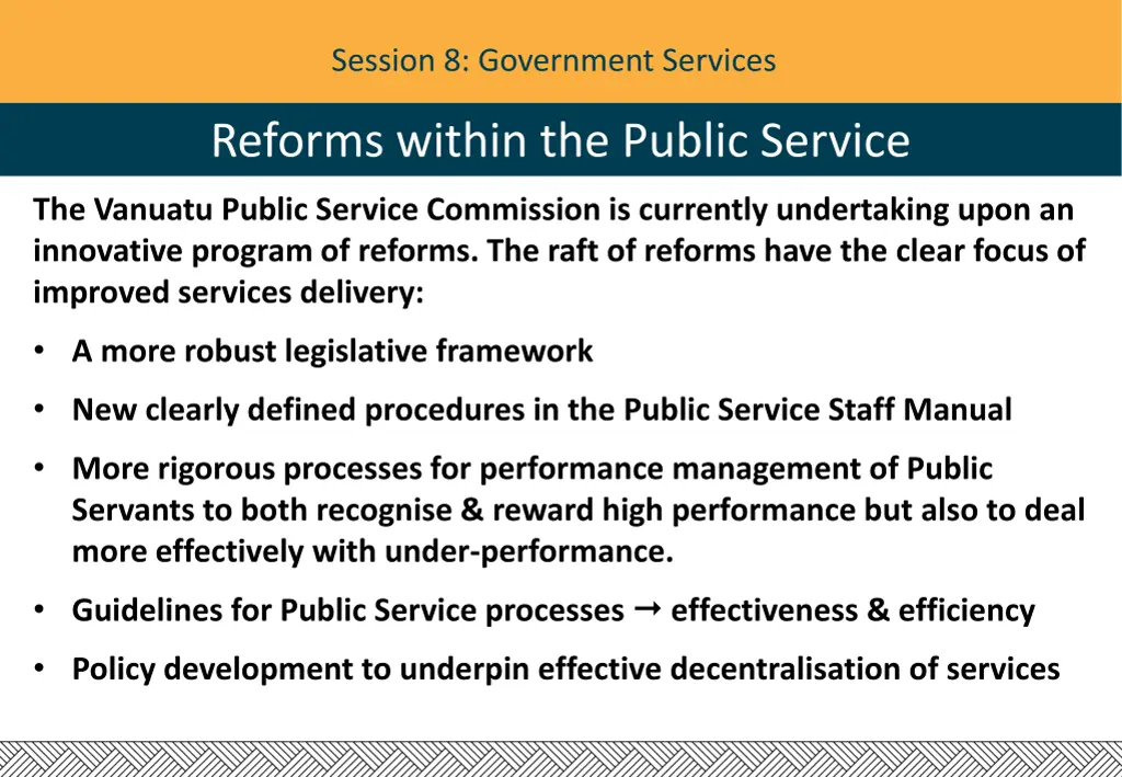 session 8 government services