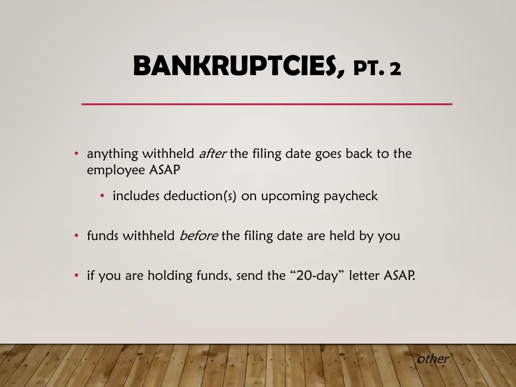 bankruptcies pt 2