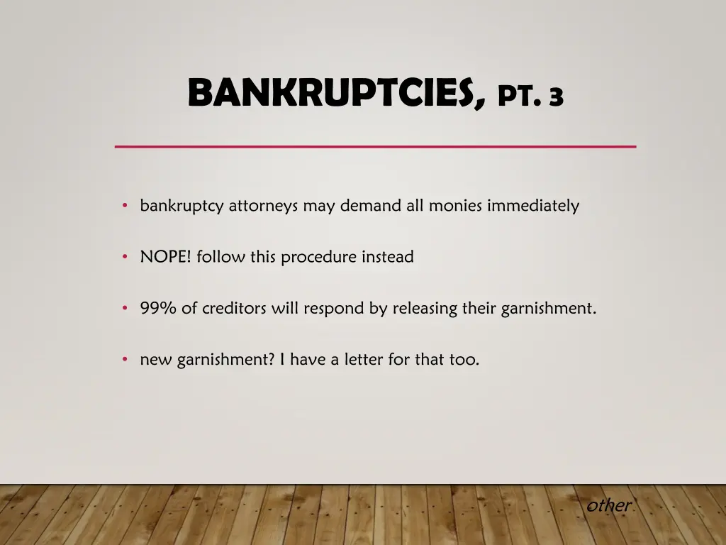 bankruptcies pt 3