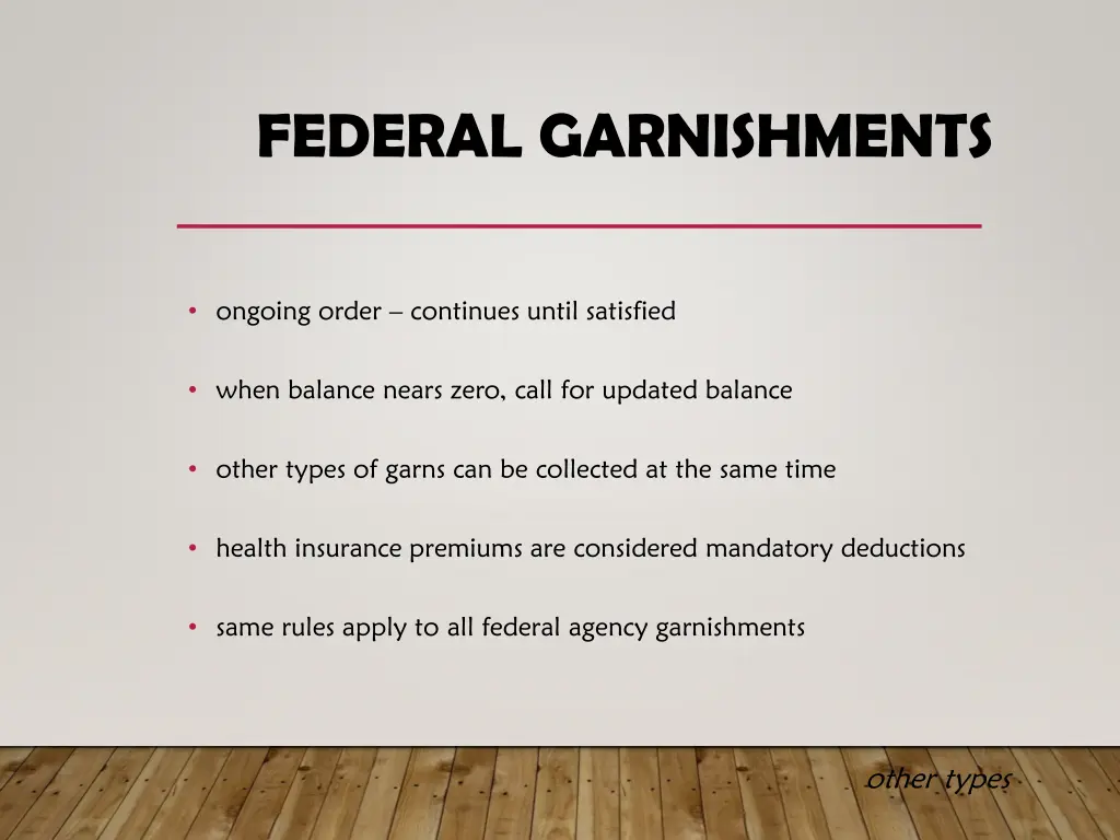 federal garnishments