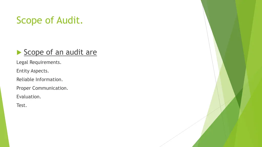 scope of audit