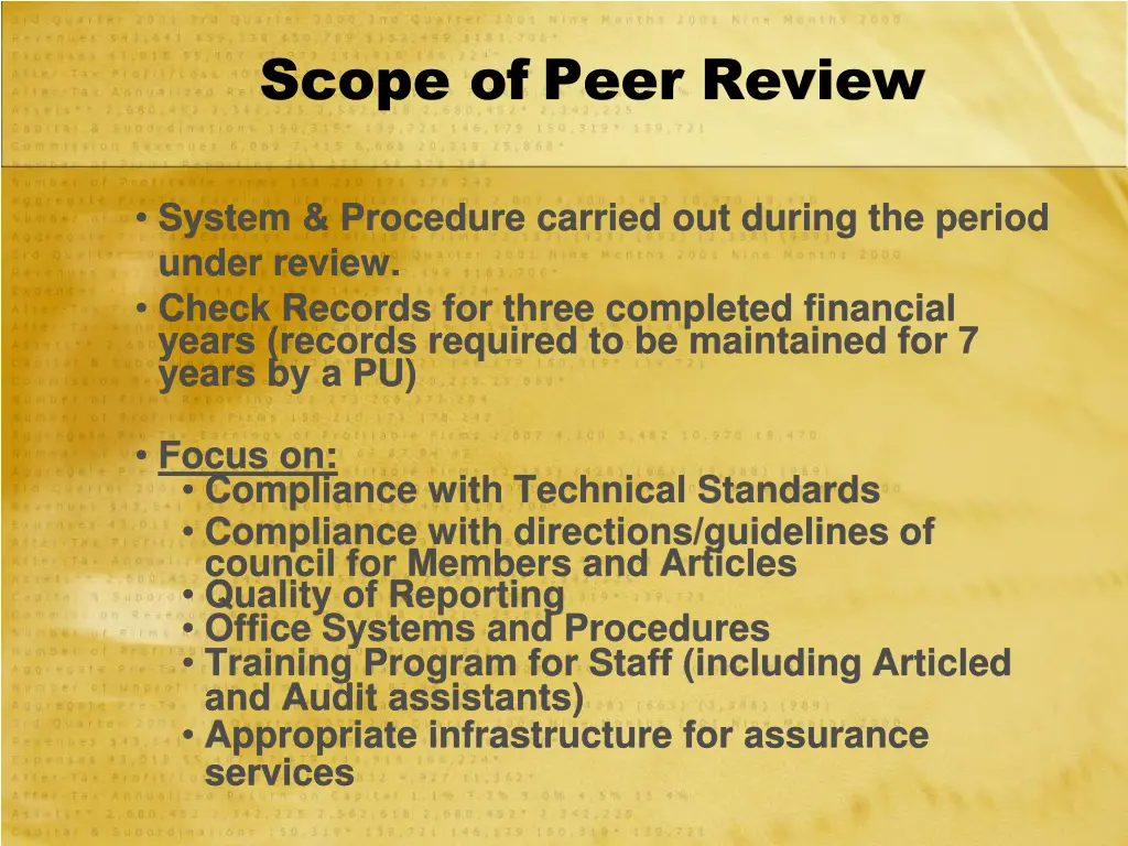 scope of peer review 2