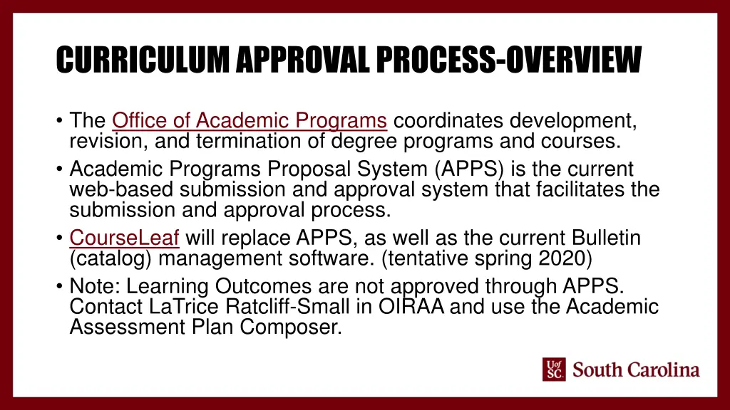 curriculum approval process overview