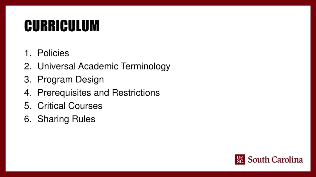 curriculum