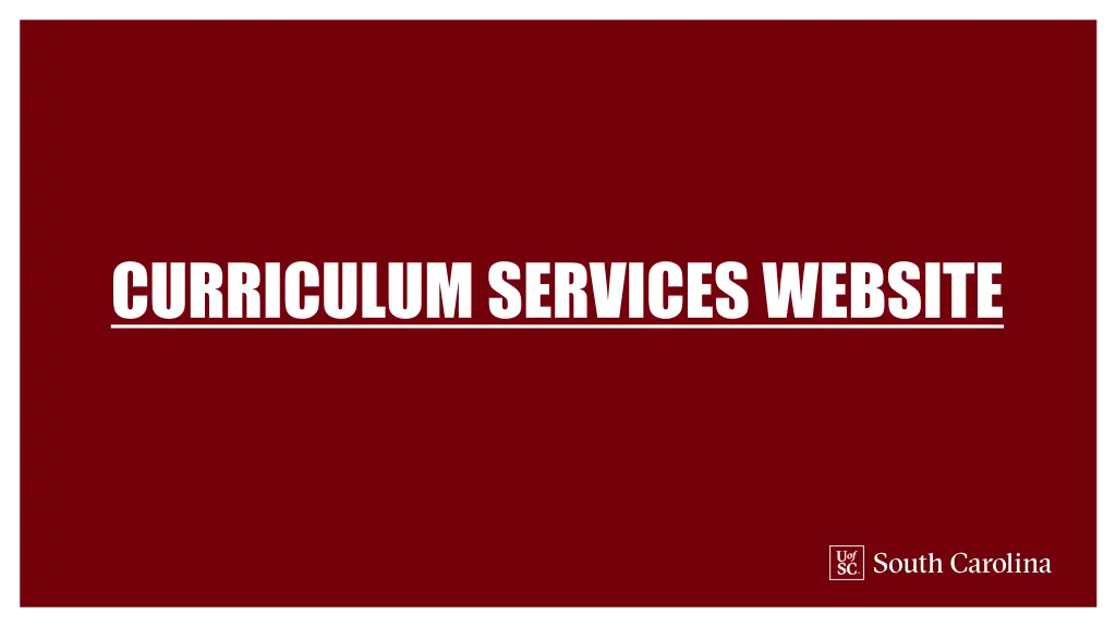 curriculum services website