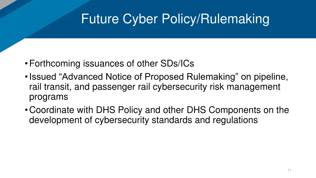 future cyber policy rulemaking