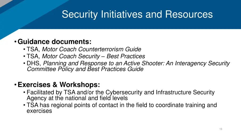 security initiatives and resources 1