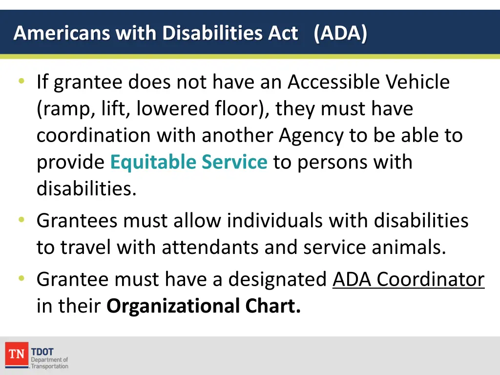 americans with disabilities act ada