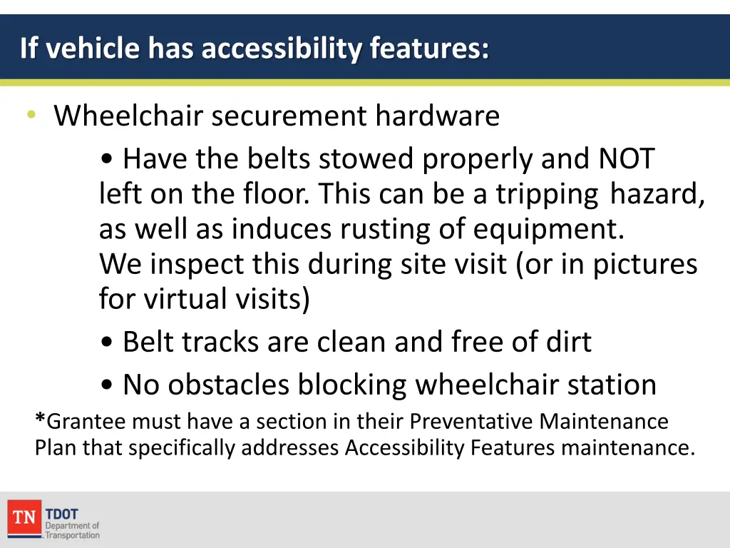 if vehicle has accessibility features