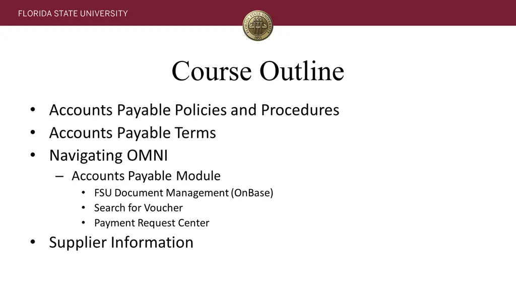 course outline