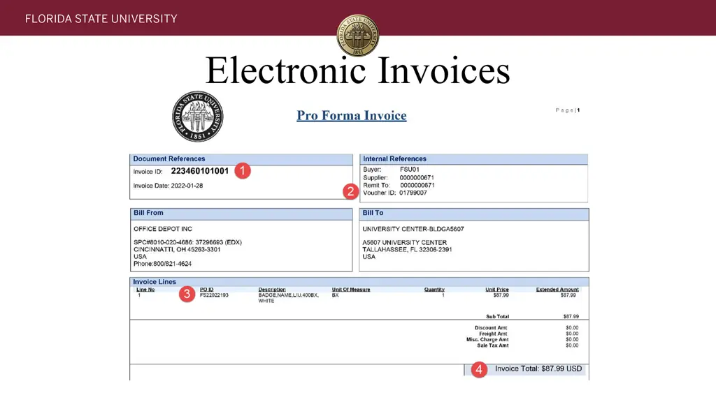 electronic invoices