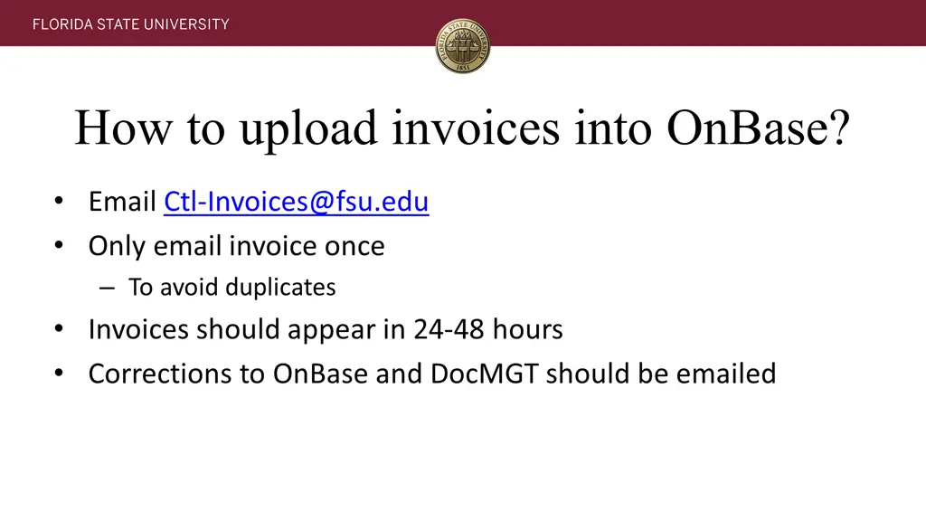 how to upload invoices into onbase