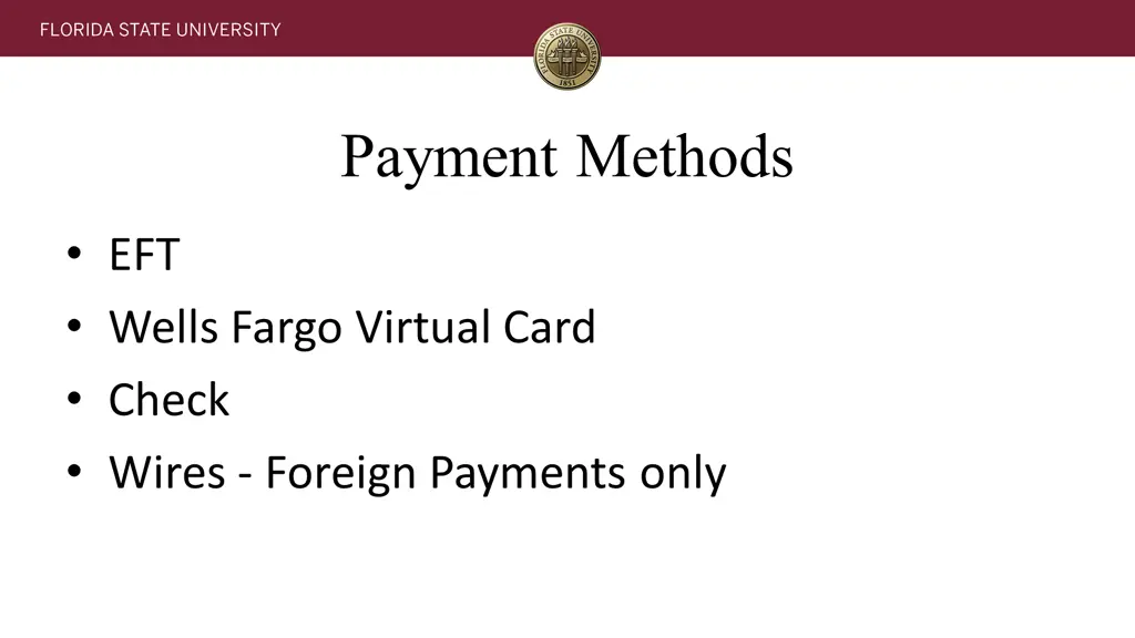 payment methods