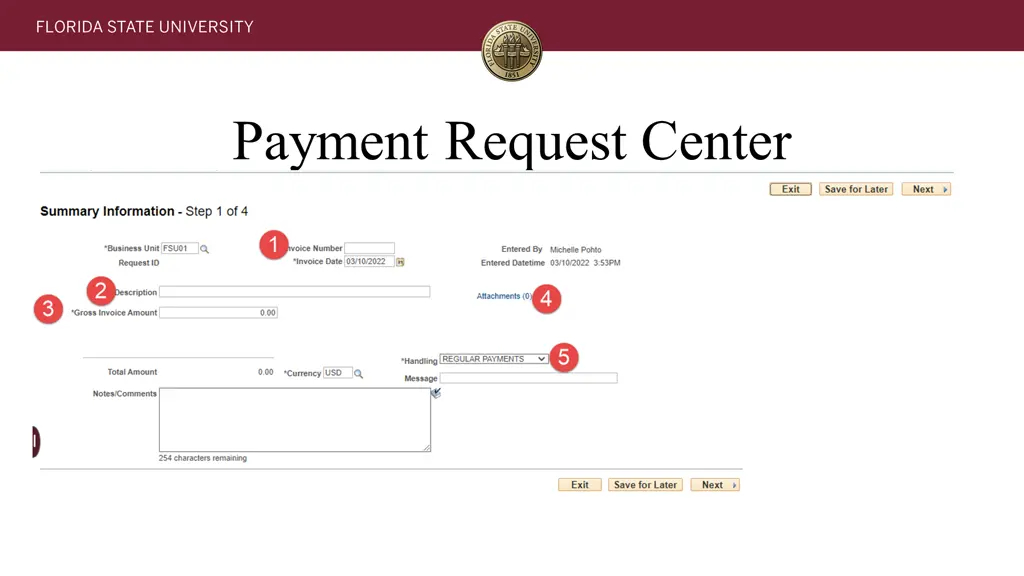 payment request center