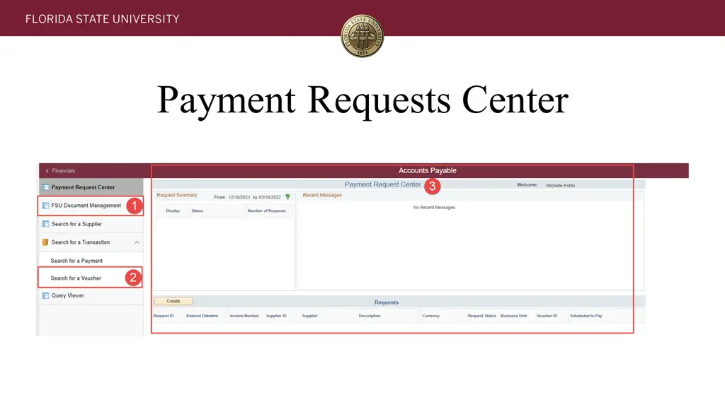 payment requests center