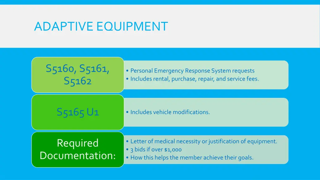 adaptive equipment