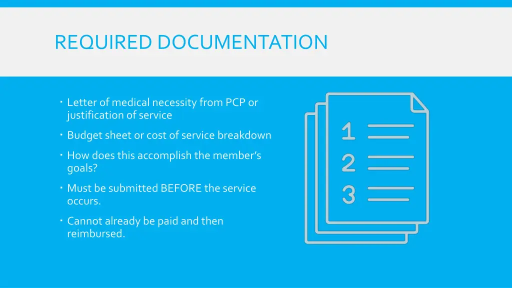 required documentation 2