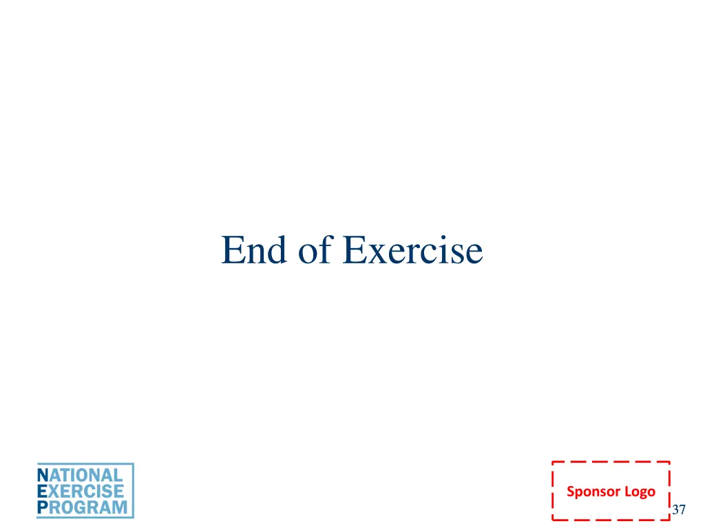 end of exercise