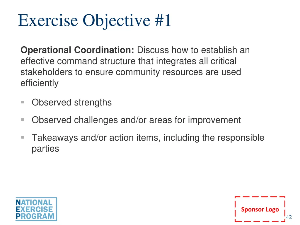 exercise objective 1