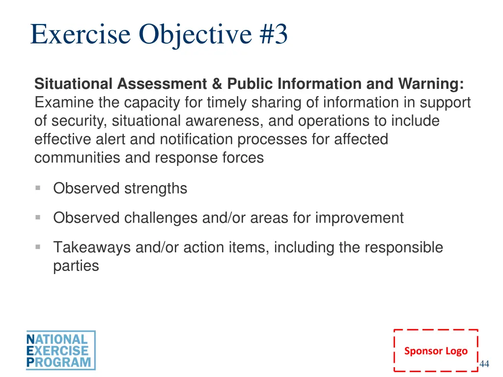 exercise objective 3