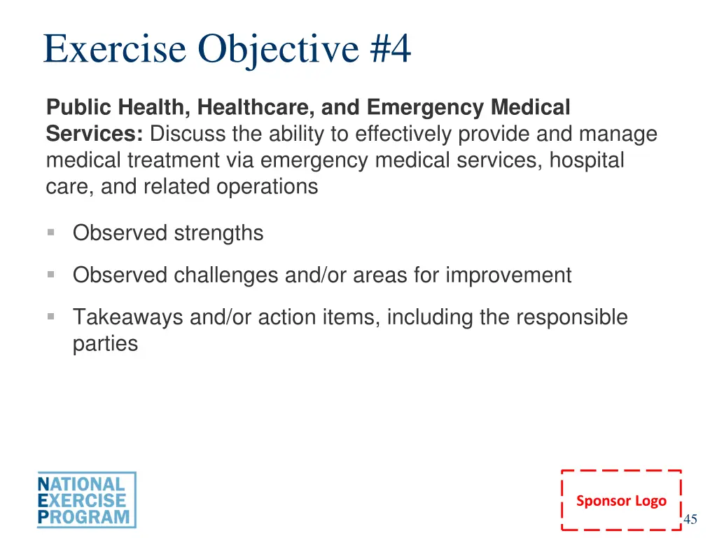 exercise objective 4