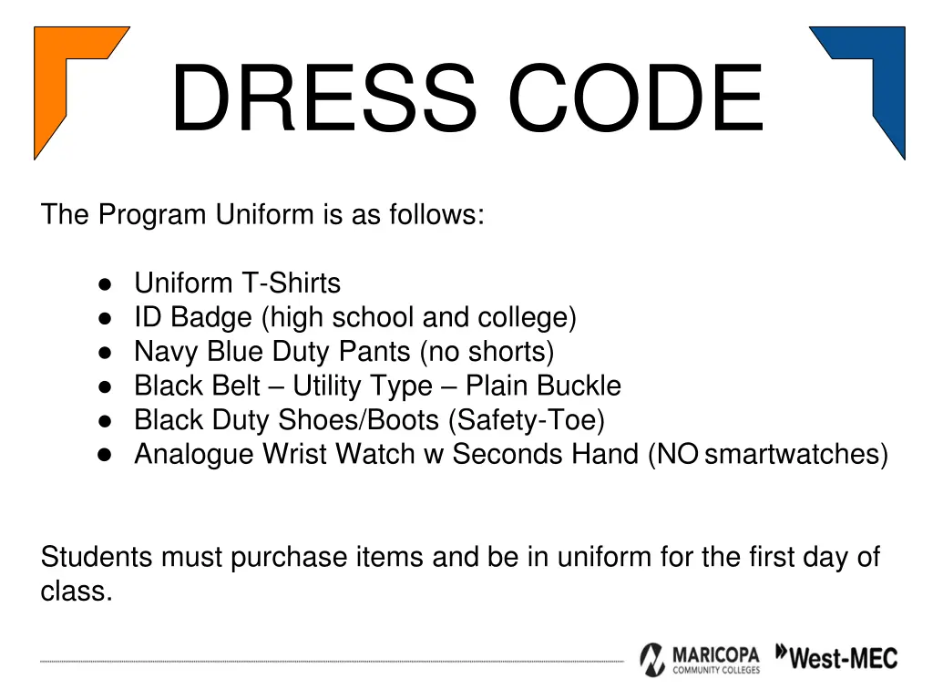 dress code