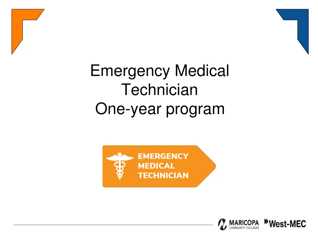 emergency medical technician one year program