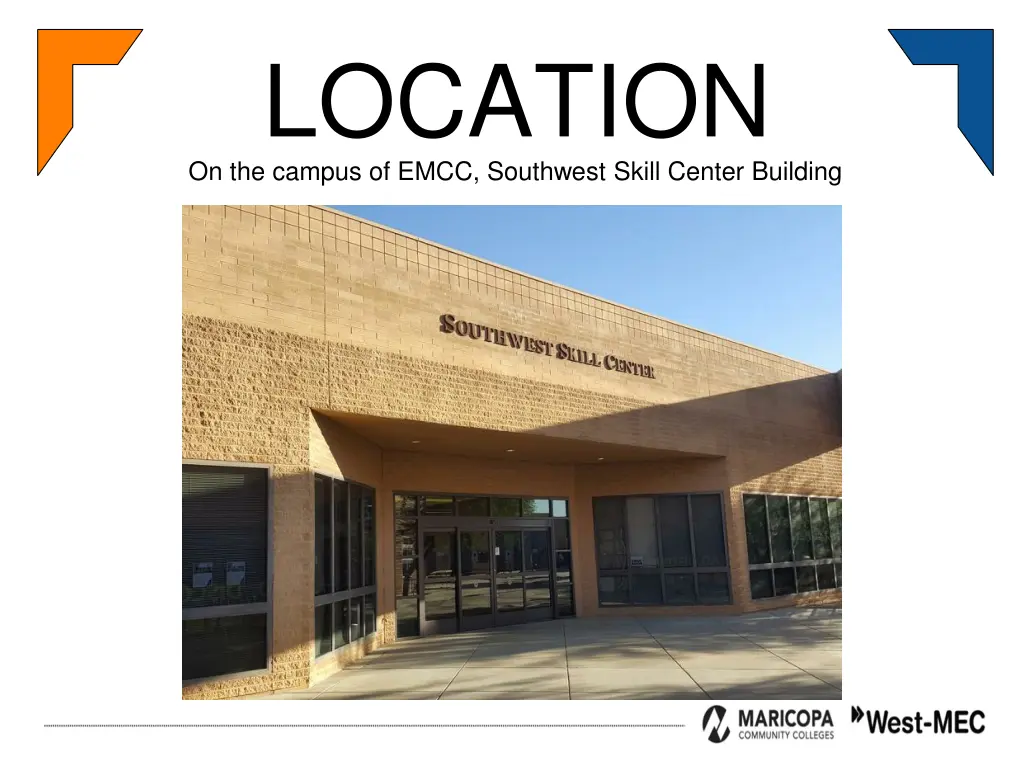 location on the campus of emcc southwest skill